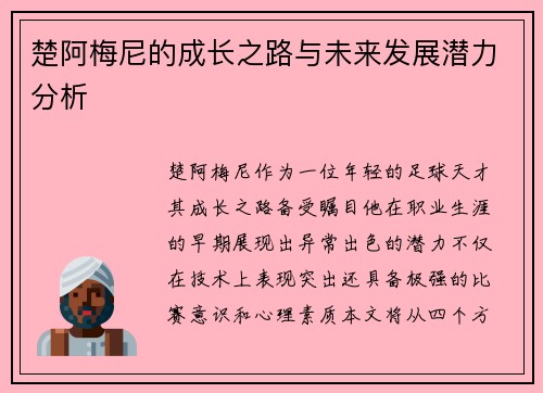 楚阿梅尼的成长之路与未来发展潜力分析